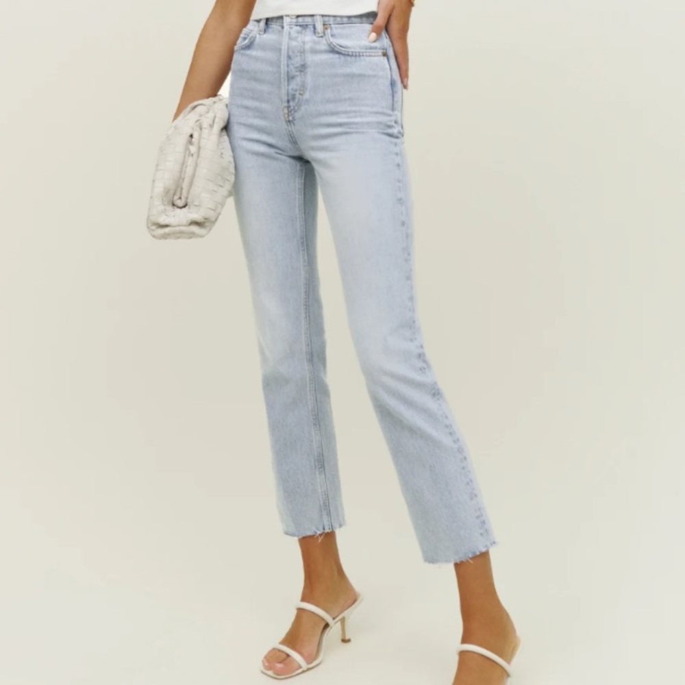Reformation | Cynthia High Rise Straight Cropped Jeans | Size 29